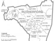 Map of Rutherford County